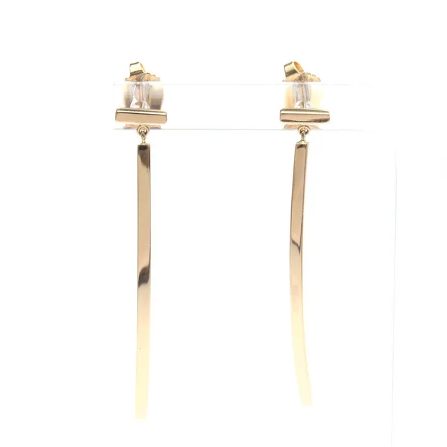 Tiffany & Co. T Wire Drop Earrings 18K Rose Gold Polished in Pink gold Pink gold (18K) from Elady, photo 1 of 1