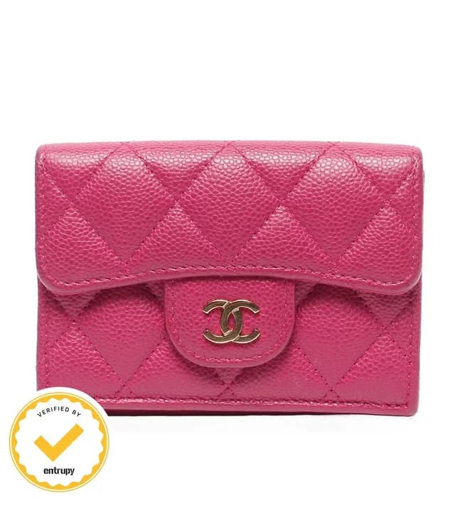Chanel Trifold Wallet Gold Caviar Leather Quilted in Gold Caviar leather from The Reluxe, photo 1 of 1