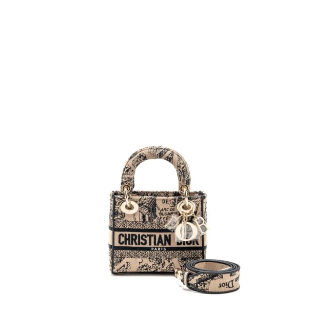 Dior mini lady d-lite limited edition embroidered canvas multicoloured LGHW in Canvas from EMIER, photo 1 of 1