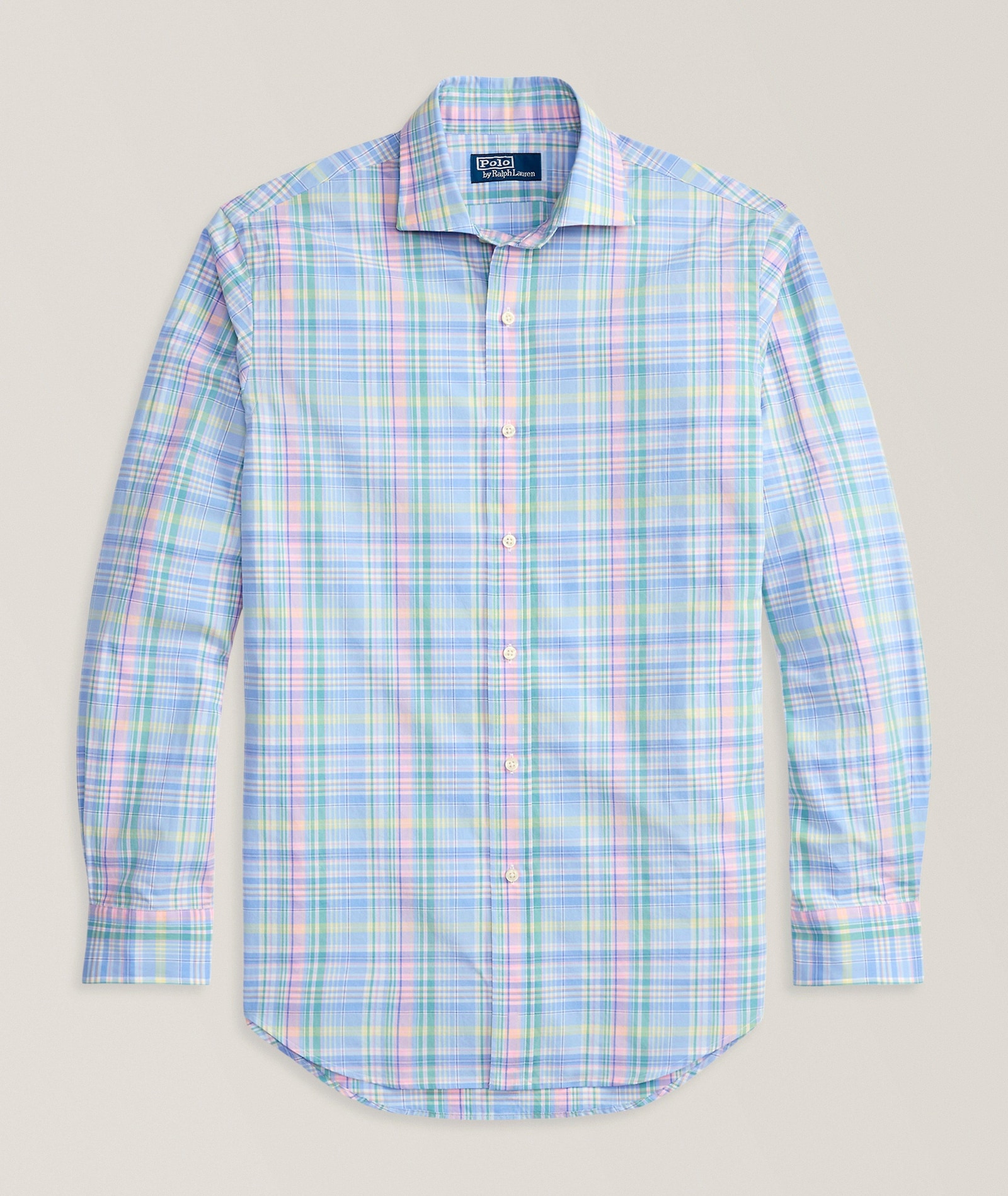 Polo Ralph Lauren Classic-Fit Plaid Poplin Shirt in Blue, image 1 of 1 from Harry Rosen