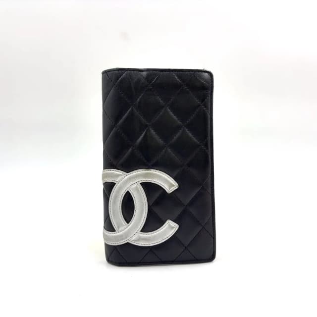 Chanel Cambon Line Lambskin Silver Black Wallet in Black Lambskin from The Reluxe, photo 1 of 1