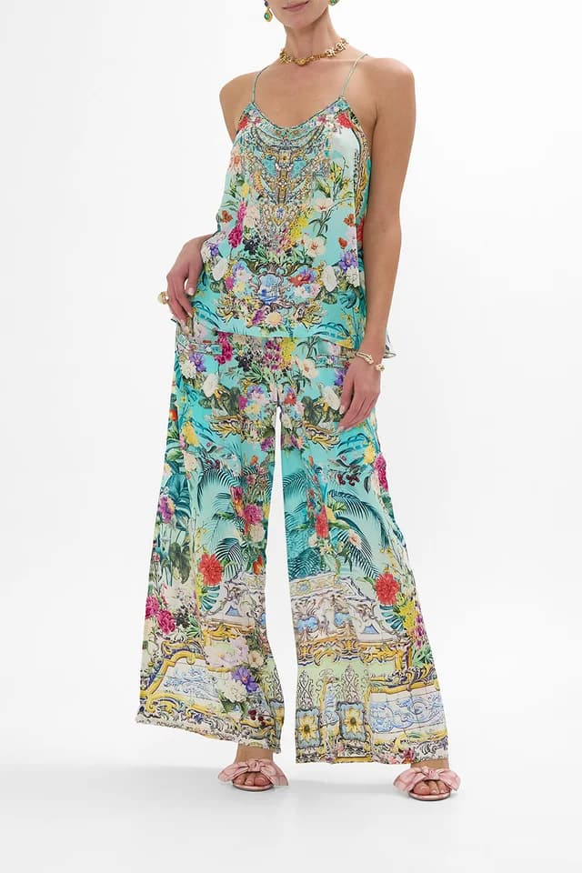 Camilla eBoutique WIDE LEG TROUSER WITH FRONT POCKETS GARDENS OF QUELUZ, image 1 of 1 from CAMILLA