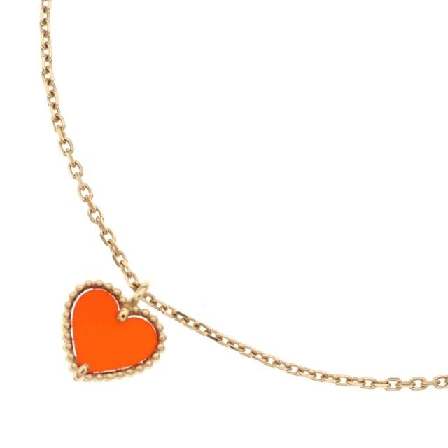 Van Cleef & Arpels Wi Heart Nerian Pendant Chain Pink Gold in Pink from The Reluxe, photo 1 of 1