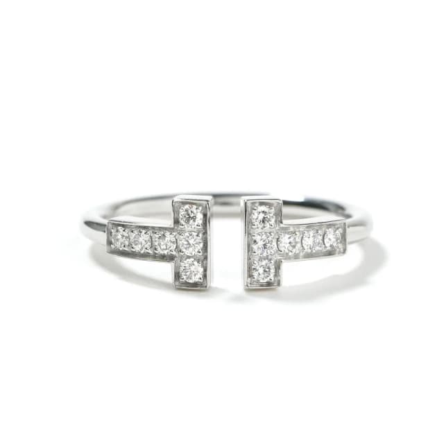 Tiffany & Co. Diamond Wire Ring White Gold T Silver in White from The Reluxe, photo 1 of 1