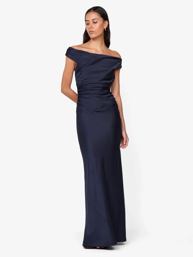 Bec&Bridge ETERNITY OFF SHOULDER MAXI - INK, image 1 of 1 from BEC + BRIDGE