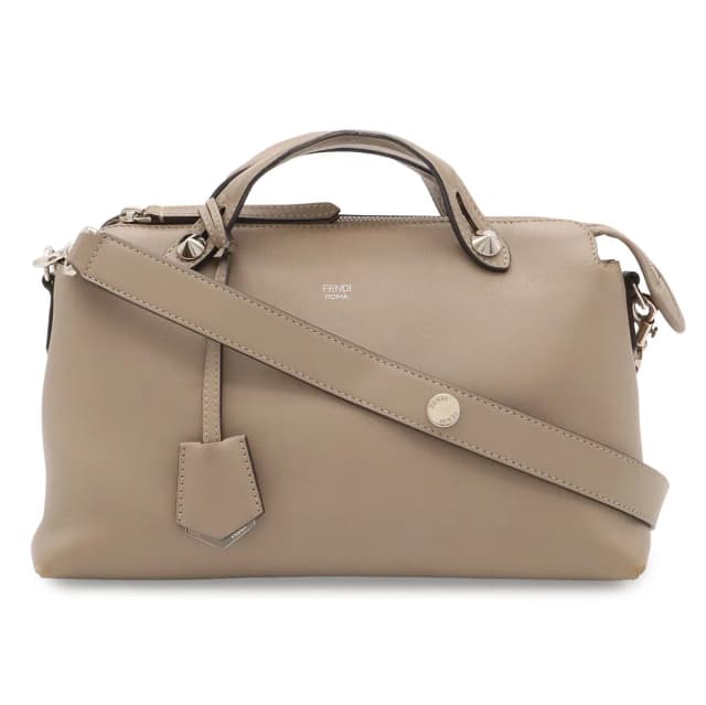 Fendi by the Way 2-Way Shoulder Bag Leather Gray Silver in Grey Leather from The Reluxe, photo 1 of 1