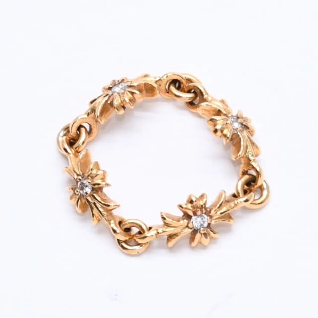 Chrome Hearts 22k Tiny CH Plus Ring Diamond Mini Cloth Gold in Gold from The Reluxe, photo 1 of 1