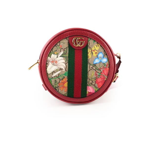 Gucci Ohipdia Floral GG Supreme Backpack Red in Red Canvas from The Purse Affair, photo 1 of 1