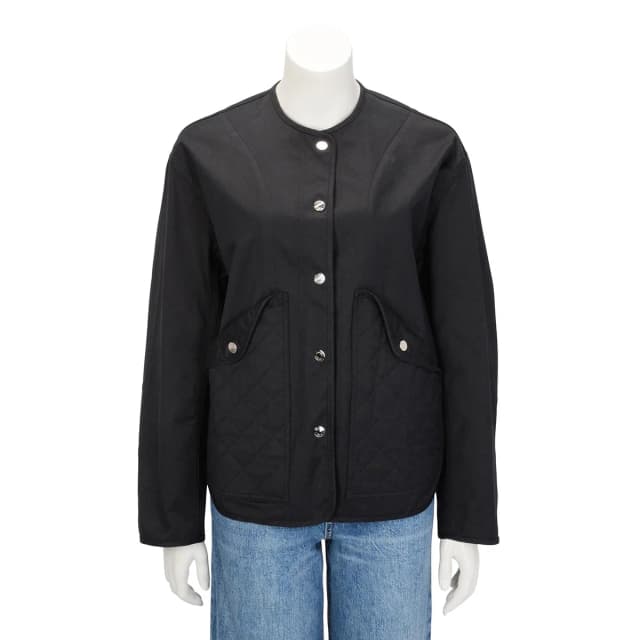Hermès Cotton Twill Equestrian Detail Jacket FR 36 in Black Cashmere from Blue Spinach, photo 1 of 1