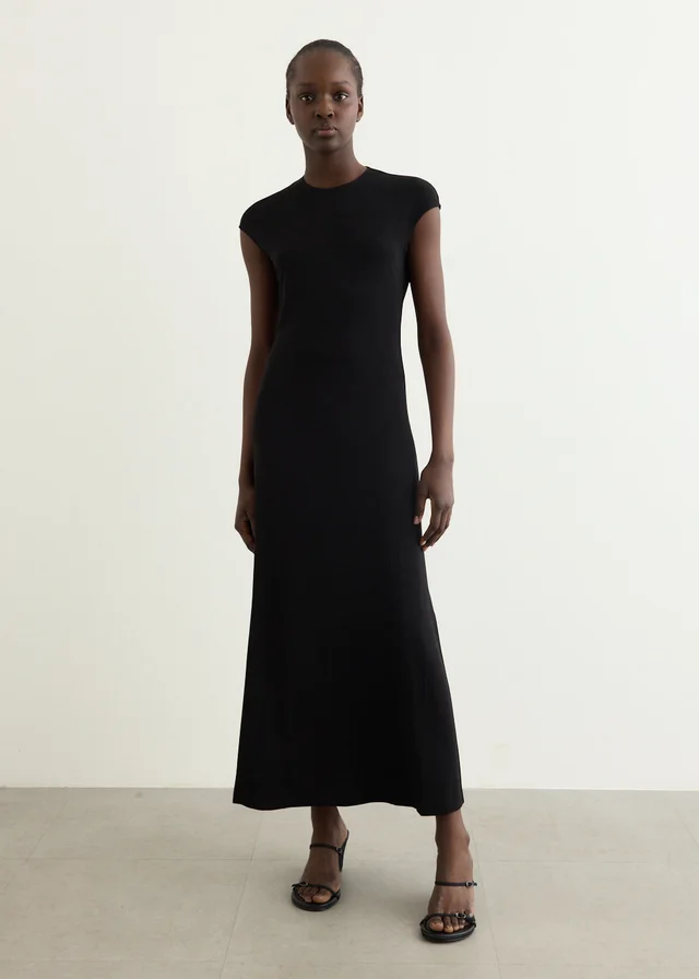 Toteme Everyday Dress in BLACK, image 1 of 1 from Incu