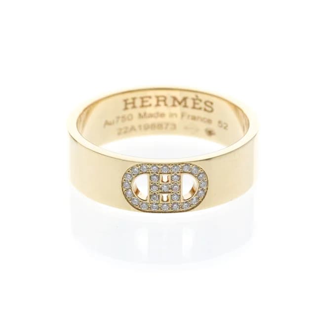 Hermès H Dunkle Diamond Ring Pink Gold (18K) Fashion Diamond Band Ring Pink Gold in Pink gold Pink gold (18K) from Elady, photo 1 of 1