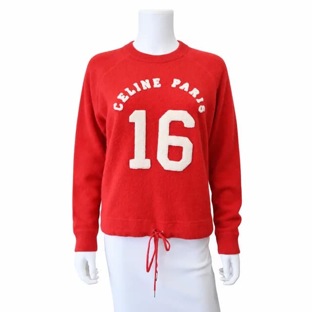Celine Red Wool-Cashmere Knit Sweater in Red Cashmere from Clotheshorse Anonymous, photo 1 of 1