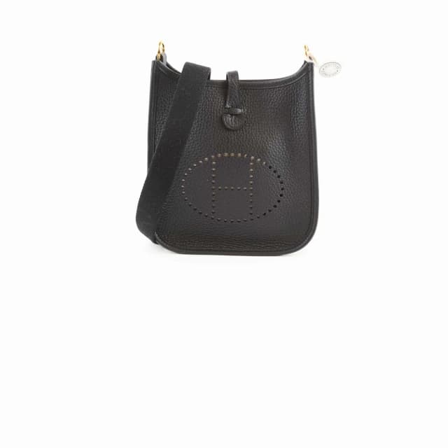 Hermès Mini Evelyne 16 Noir 2026 in Black Clemence leather from The Purse Affair, photo 1 of 1