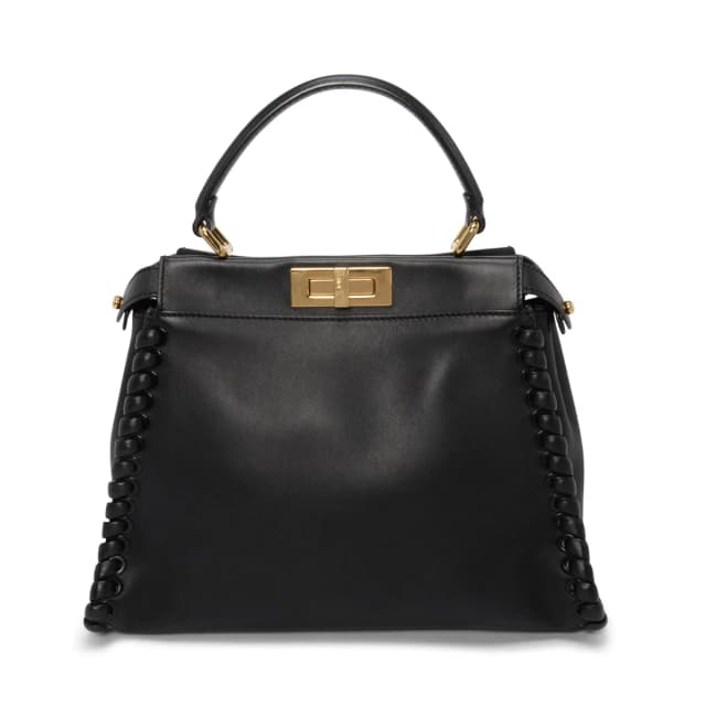 Fendi Whipstitched Leather Medium Peekaboo Bag in Black Leather from Blue Spinach, photo 1 of 1