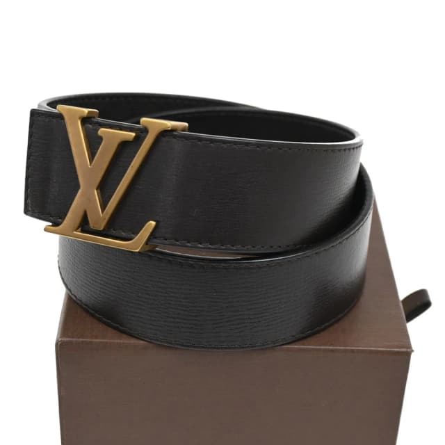 Belt Ceinture LV Initial 80 Brown Gold Leather in Brown Leather from The Reluxe, photo 1 of 1