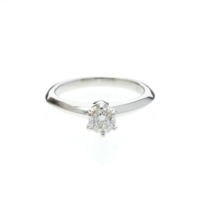 Tiffany & Co. Solitaire Diamond Ring Platinum Fashion Diamond Band Ring Silver in Silver Platinum from Elady, photo 1 of 1