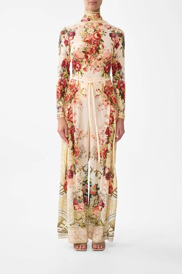 Camilla eBoutique SOFT WIDE LEG PANT WITH TIE DETAIL MEET ME AT THE MAJESTIC, image 1 of 1 from CAMILLA