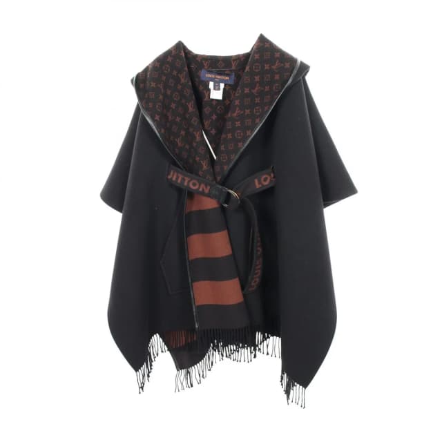 Louis Vuitton Poncho Hooded Wrap Cape Coat Wool Silk in Silk from The Reluxe, photo 1 of 1