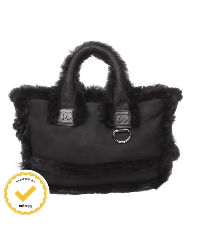 Chanel Tote Bag Silver Shearling in Silver from The Reluxe, photo 1 of 1