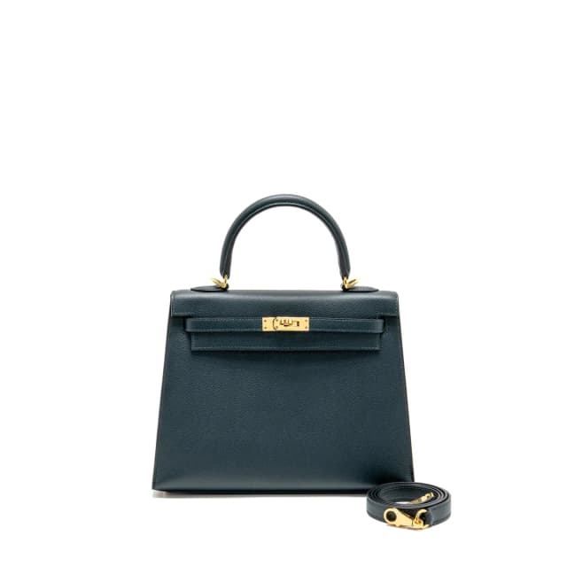 Hermès Kelly 25 Epsom Vert Cypress GHW Stamp C in Green Epsom leather from EMIER, photo 1 of 1