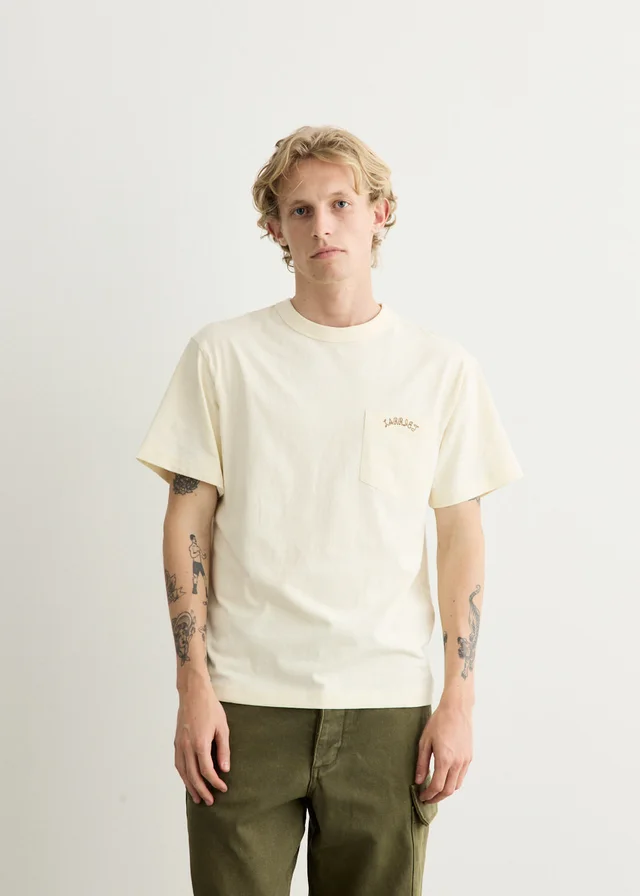 LARRIET Lasso Pocket T-Shirt in Cream, image 1 of 1 from Incu