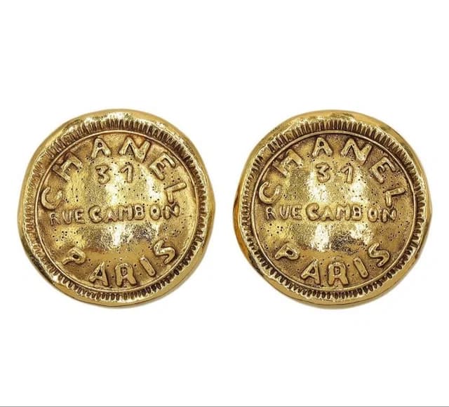Chanel Logo Round Earrings from The Reluxe, photo 1 of 1