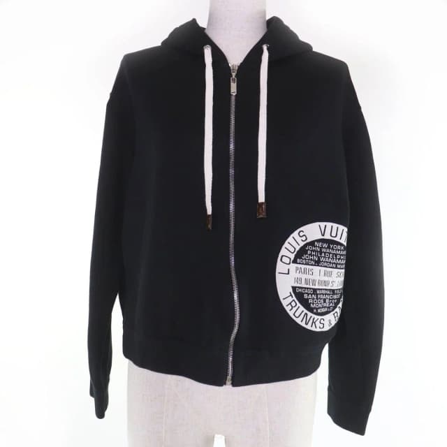 Louis Vuitton Cotton Logo Monogram Trunks & Bag Hoodie Black in Black from The Reluxe, photo 1 of 1