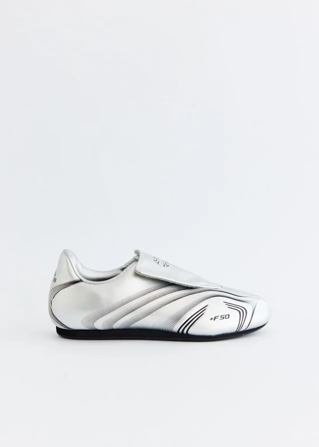 Adidas Women's Taekwondo F50 'Silver' Sneakers in SILVMT CBLACK SILVMT, image 1 of 1 from Incu