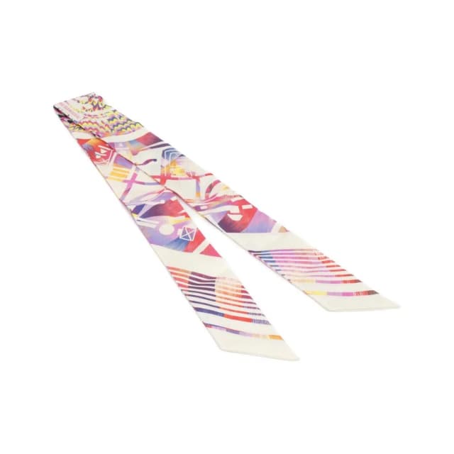 Hermès Ex Libris Twilly Marble Silk Scarf in Silk from The Reluxe, photo 1 of 1
