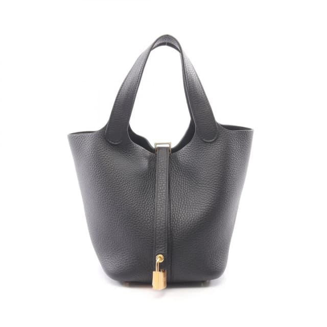 Hermès Picotin Lock PM Black Leather Handbag in Black Leather from The Reluxe, photo 1 of 1