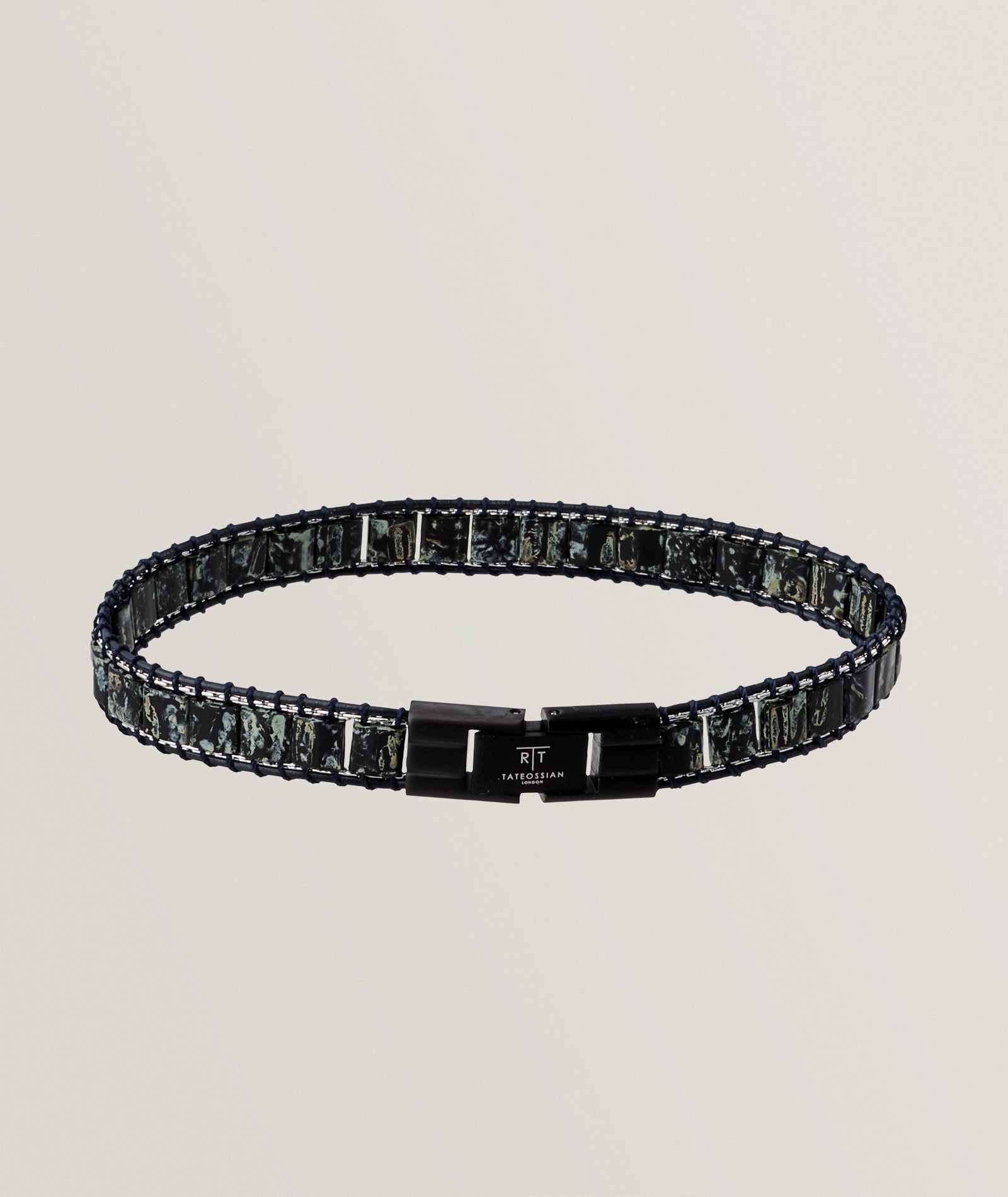 Tateossian Mosaic Glass Bead Bracelet in Green, image 1 of 1 from Harry Rosen