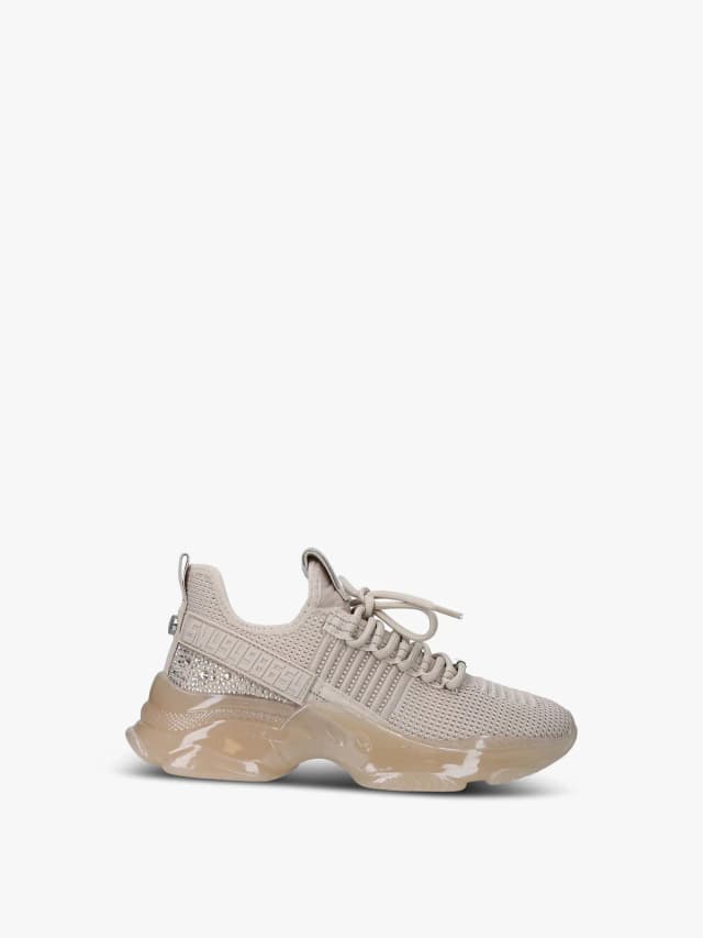 STEVE MADDEN Maxilla-R Lace Up Trainers in Beige, image 1 of 1 from Fenwick
