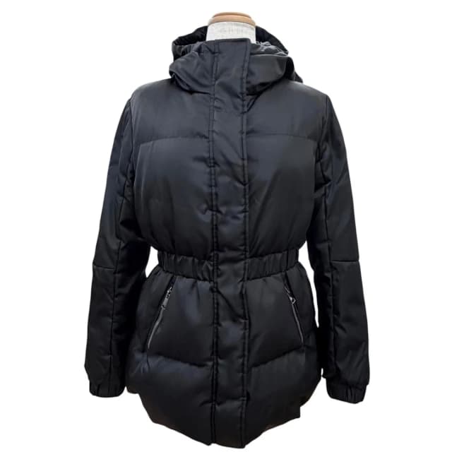 Moncler Fatsian Logo Patch Hooded Down Jacket Black 0 in Black Nylon from The Reluxe, photo 1 of 1