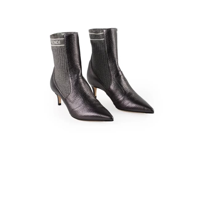 Fendi Rockoko Ankle Boots Silver Size 38 in Silver from The Purse Affair, photo 1 of 1