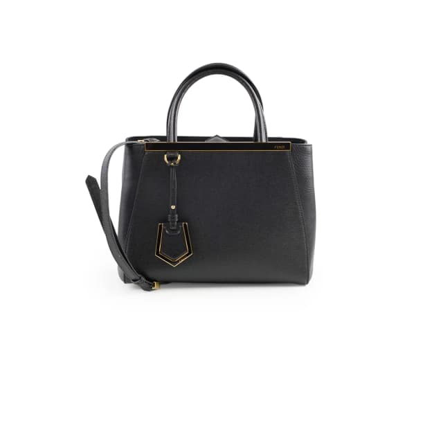 Fendi 2 Jours Small Tote Black in Black Saffiano leather from The Purse Affair, photo 1 of 1