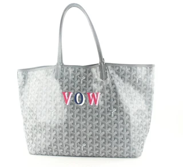 Goyard Chevron Grey St Louis PMTote with Pouch in Grey Leather from Bagriculture, photo 1 of 1