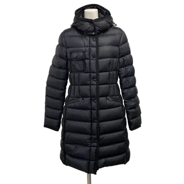 Moncler Down Coat M Hermine Black Long Sleeve Winter 2 in Black Nylon from The Reluxe, photo 1 of 1