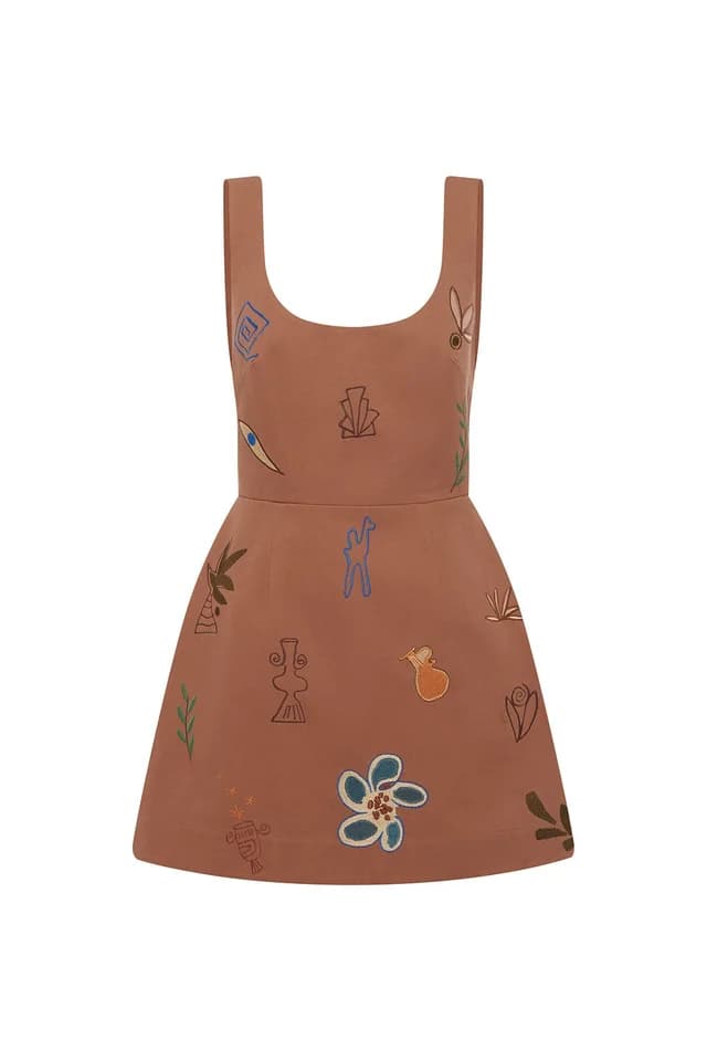 2504 - RESORT 26 DUSTY EMBROIDERED MINI DRESS, image 1 of 1 from Alemais