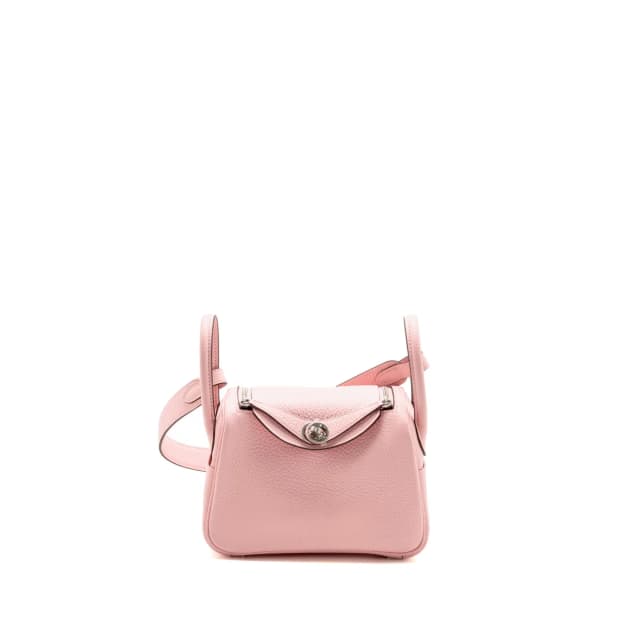 Hermès Mini Lindy II CLEMENCE 3Q ROSE SAKURA SHW STAMP K in Pink Clemence leather from EMIER, photo 1 of 1