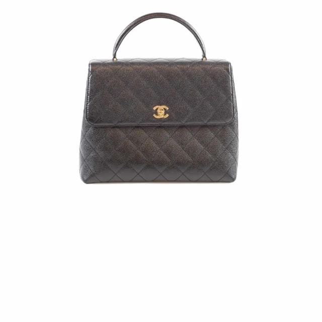 Chanel Vintage 24k Caviar Kelly Top Handle Black in Black Caviar leather from The Purse Affair, photo 1 of 1