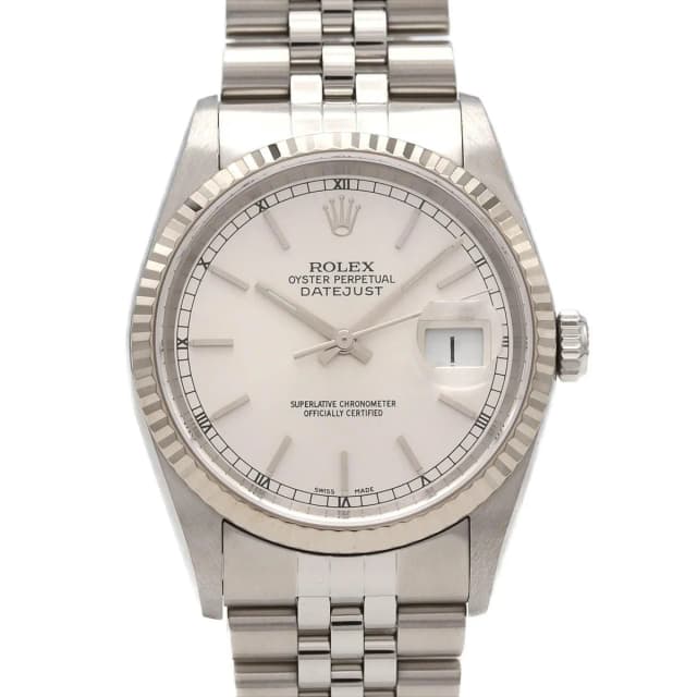Rolex Datejust Stainless Steel White Gold Automatic Watch in White from The Reluxe, photo 1 of 1