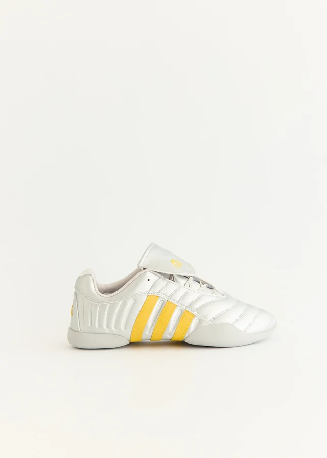 Adidas x Miaou Elite Mei 'Silver Metallic' Sneakers in silver-navy-hazy yellow, image 1 of 1 from Incu