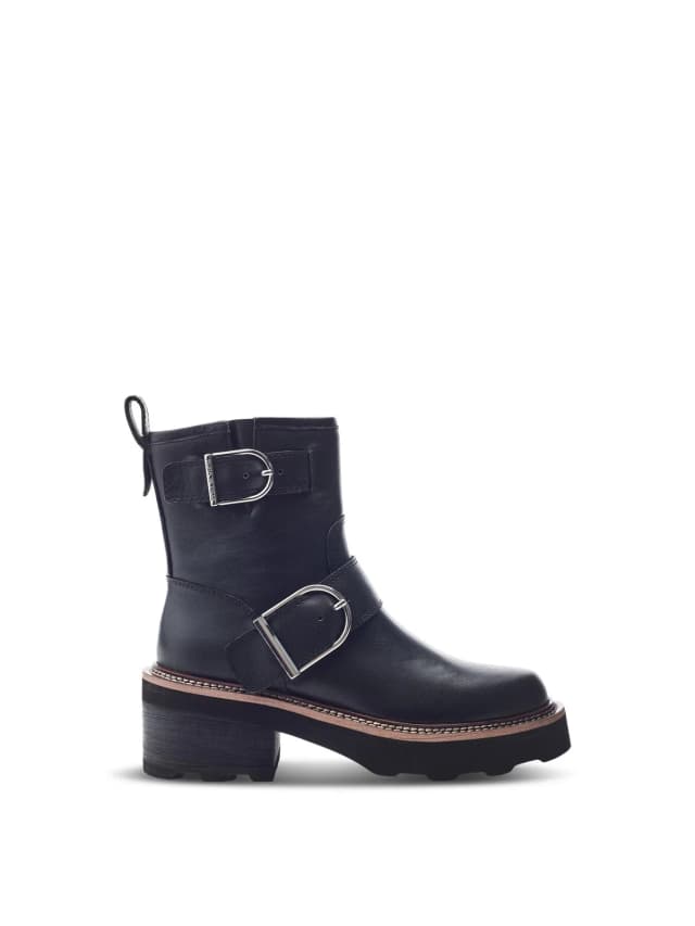 Moda In Pelle Barbel Leather Boots in BLACK, image 1 of 1 from Fenwick
