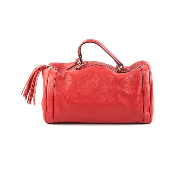 Gucci Soho Boston Red Top Handle Bag in Red Leather from The Purse Affair, photo 1 of 1
