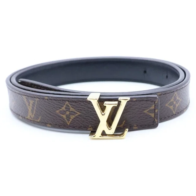 Louis Vuitton Iconic Reversible Monogram Canvas Calfskin Brown Noir Belt in Black Calfskin from The Reluxe, photo 1 of 1