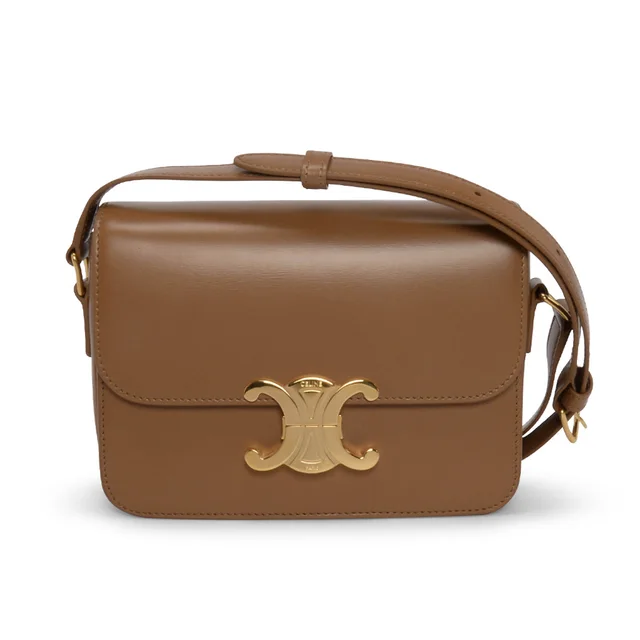 Celine Teen Triomphe Bag in Bronze Calfskin from Blue Spinach, photo 1 of 1