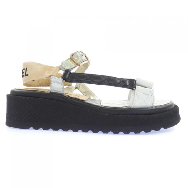 Chanel Sandals White in White Lambskin from The Reluxe, photo 1 of 1