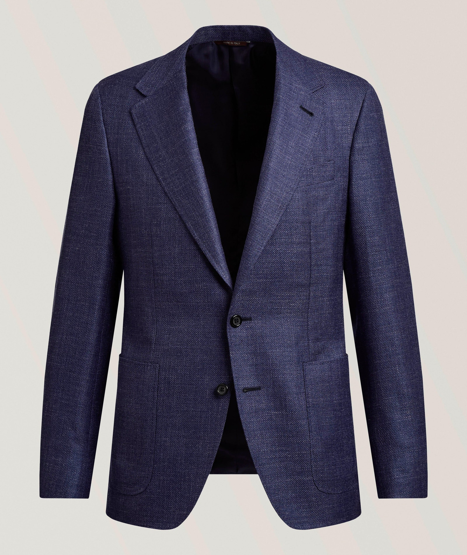 Canali Kei Wool-Silk-Linen Sport Jacket in Purple Wool & Wool Blends, image 1 of 1 from Harry Rosen