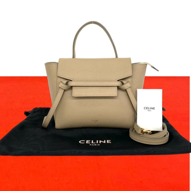 Celine Belt Bag Nano Leather 2-Way Mini Tote Beige in Beige Leather from The Reluxe, photo 1 of 1