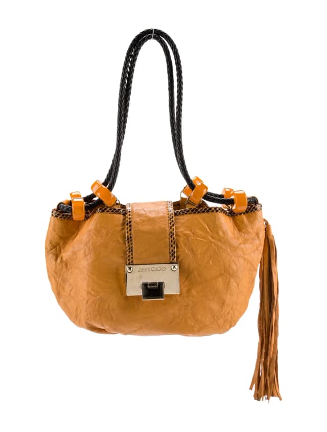 Jimmy Choo Top Handle Other bag in Orange Suede from The RealReal, photo 1 of 1
